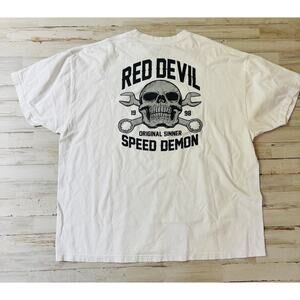 Red Devil Original Sinner Skull Tee Shirt sz 3X EUC
